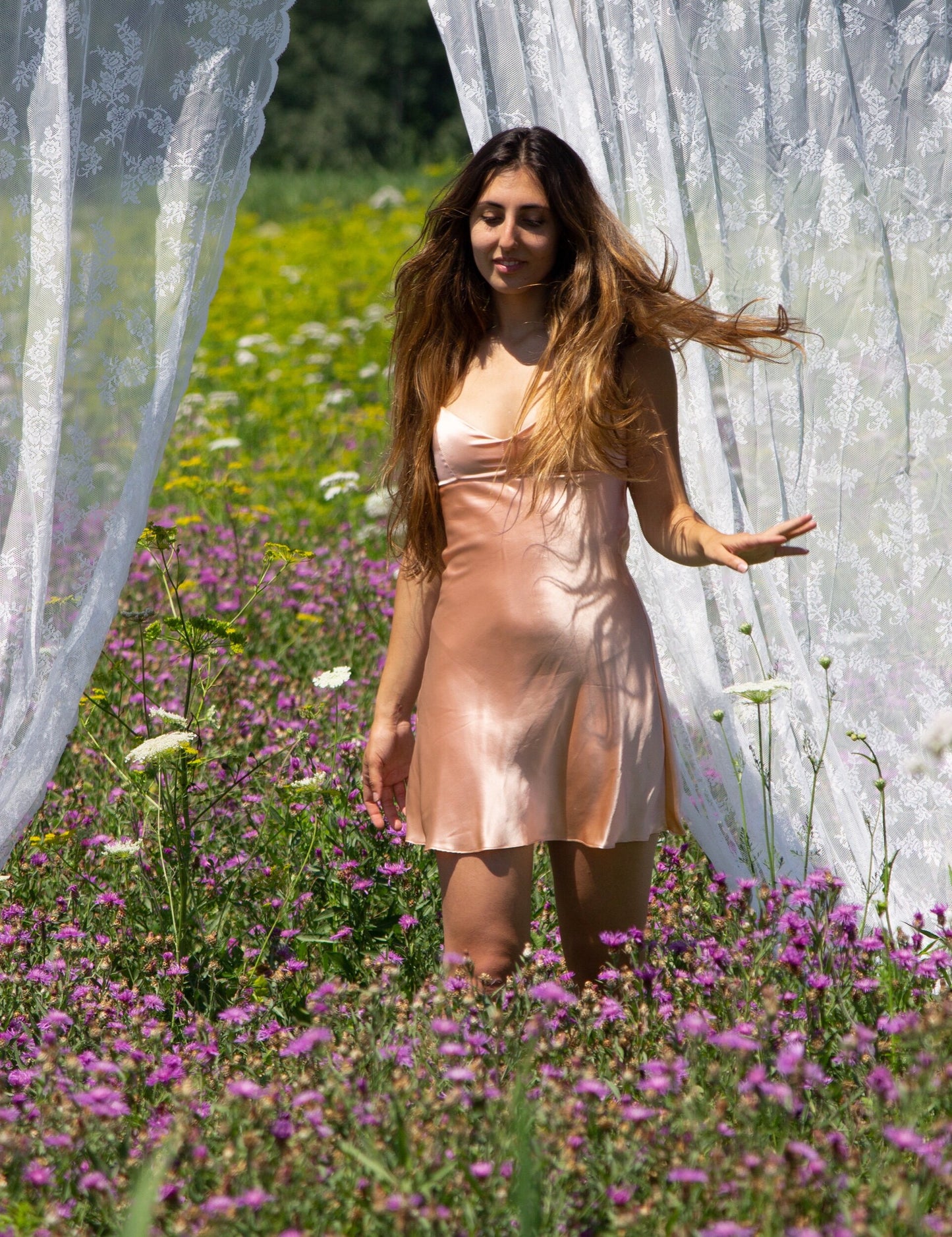 Mist dress - Pink Silk