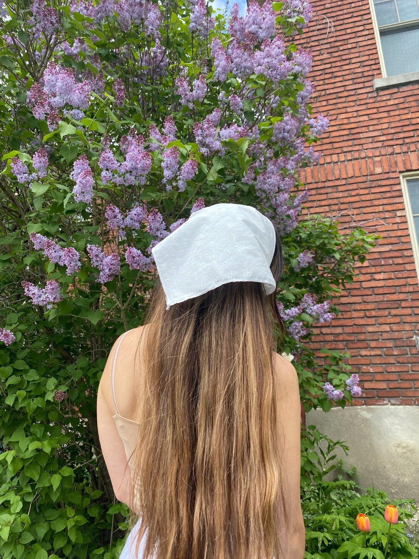 Headscarf - Broderie anglaise