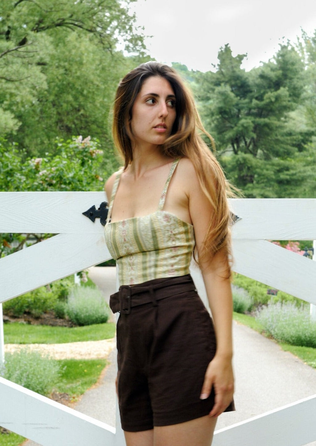 Bloom top - Vintage Green