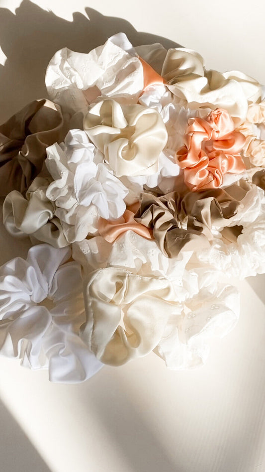 Silk scrunchie - Cream